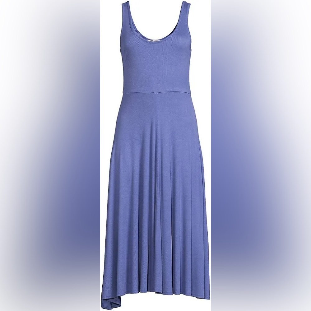 Marine Layer Lexi Rib Fit and Flare Midi Dress in Marlin Size S - Picture 4 of 9